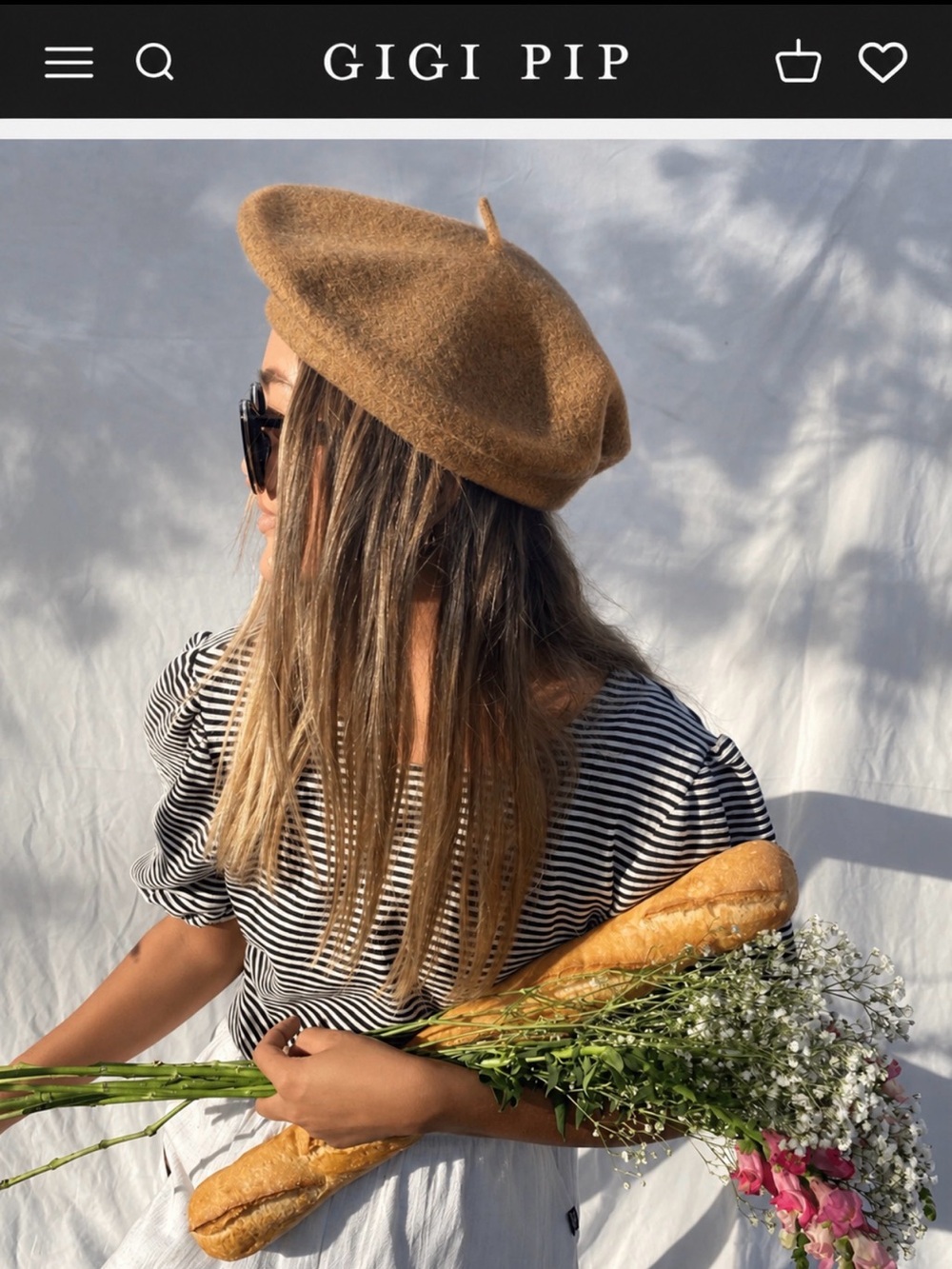 Gigipip Wool Beret in Camel